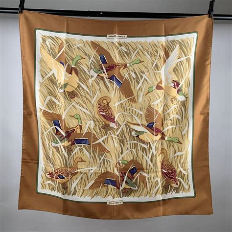 Hermes Vintage Silk Scarf Cols Verts 1973 Christiane 